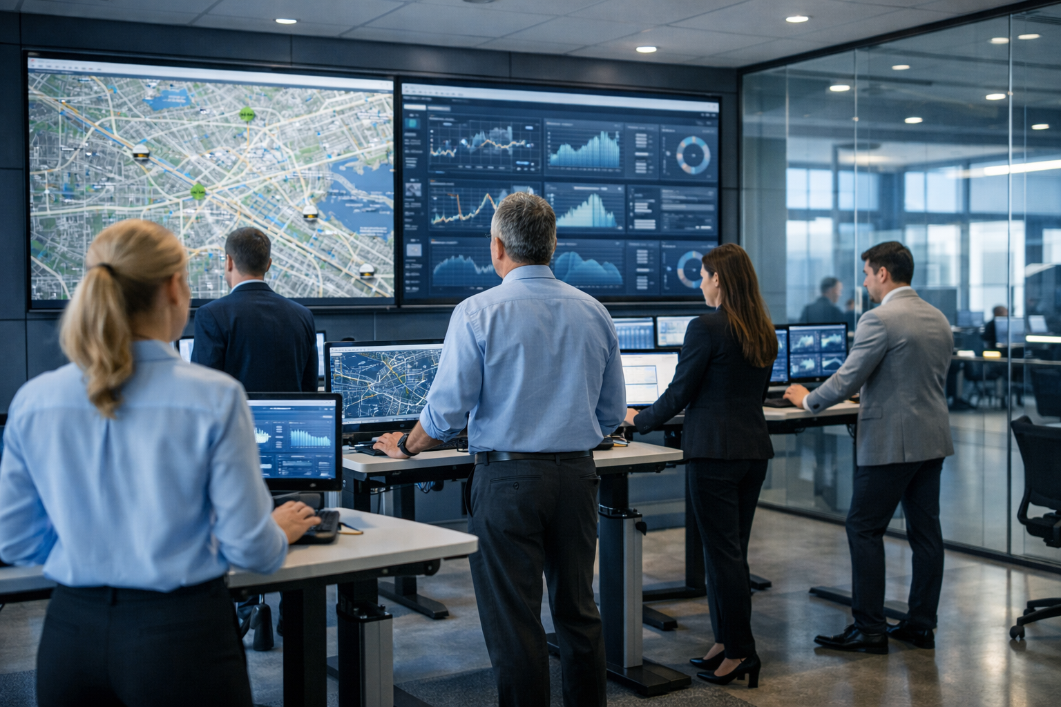 Apex operations center with real-time logistics dashboards